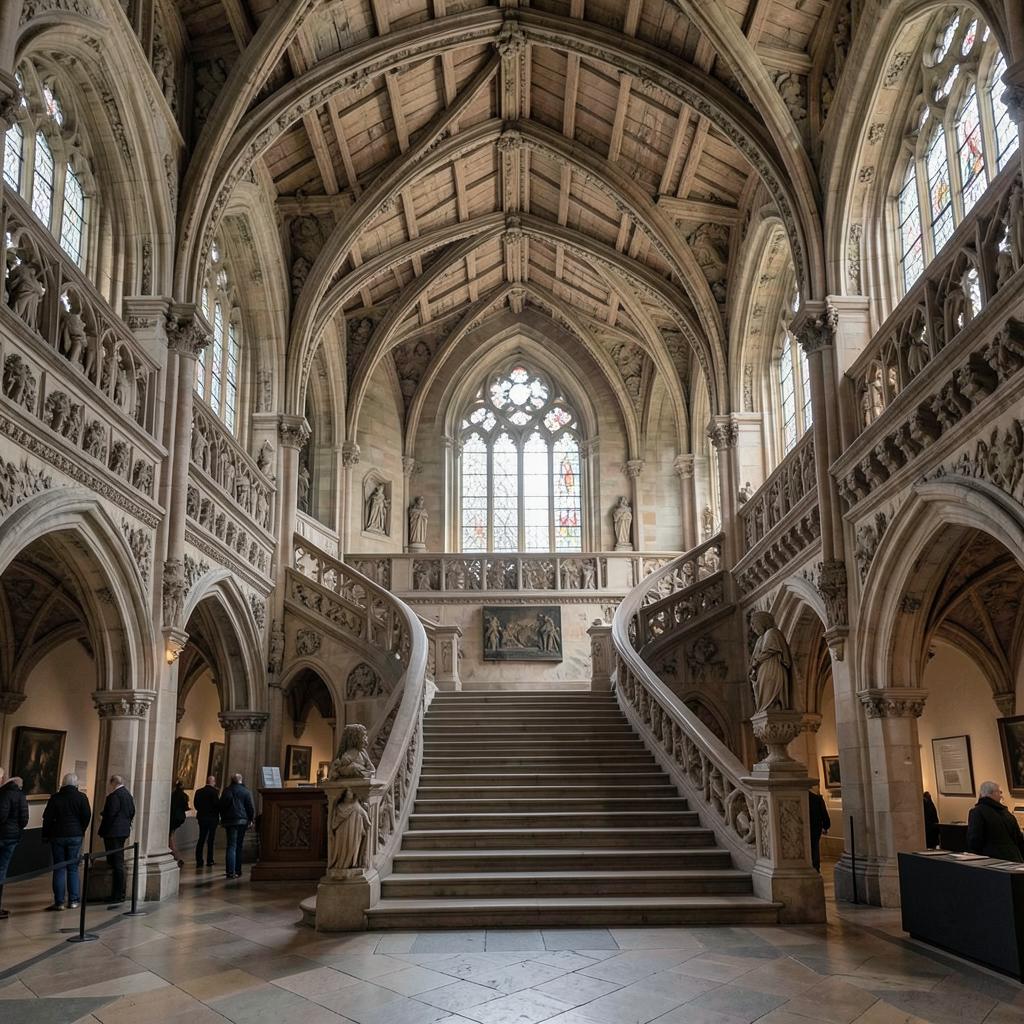 Salão principal do Natural History Museum com escadaria